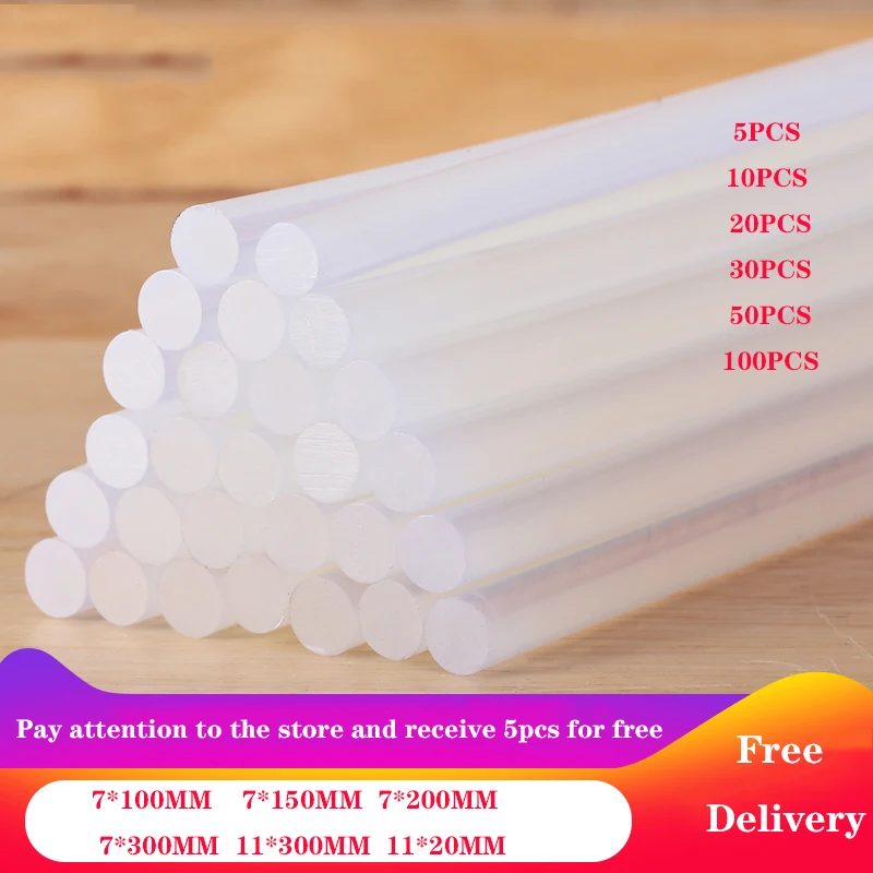 50 Hot Melt Glue Sticks 7/16 inch x 10 inch Large 1/2 x 10 Wholesale Lot