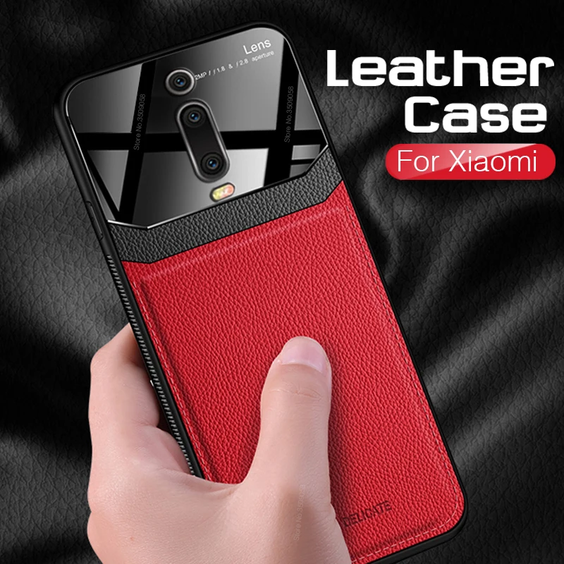 

for xiaomi mi9 case mi9t cover mi9tpro leather mirror glass silicone case on xiomi mi 9 9t t9 pro t9pro 9tpro redmi note 7 coque