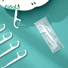 

Youpin 50pcs/box One-time Double floss stick Non-slip handle Rubbing floss High load-bearing High tensile Dental floss stick