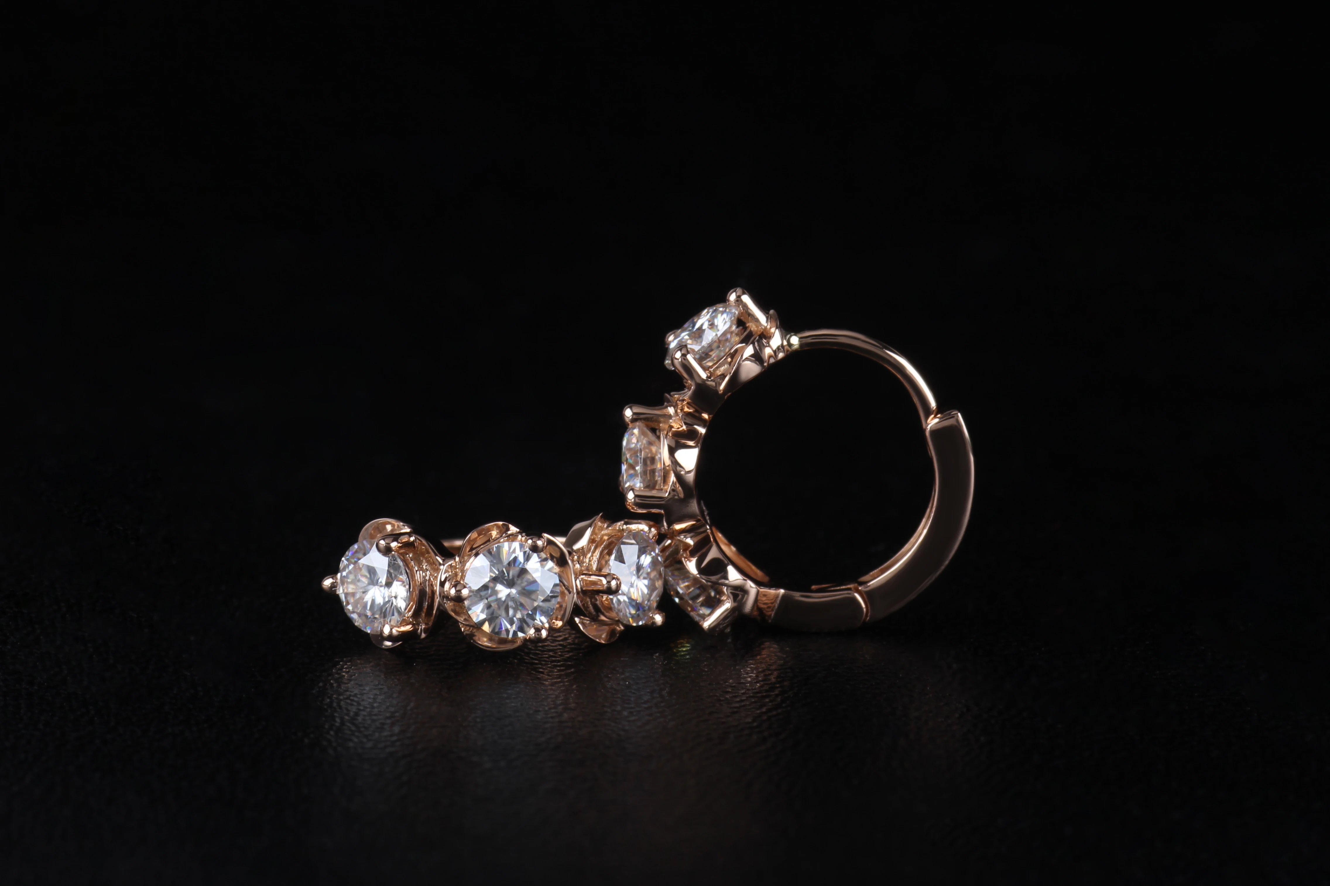Модные женские серьги Starsgem 18K DEF moissanite
