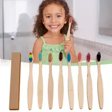 10 шт бамбуковая зубная щетка с мягкой щетиной для детей натуральный экологически чистый материал бамбуковая Жесткая Щетина деревянная зубная щетка уход за полостью рта