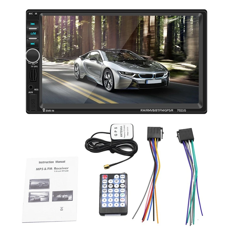 2 Din Car Radio 7Inch HD MP5 Player Press Sn Digital Display Bluetooth with Southeast Asia Map USB 2Din Autoradio | Автомобили и