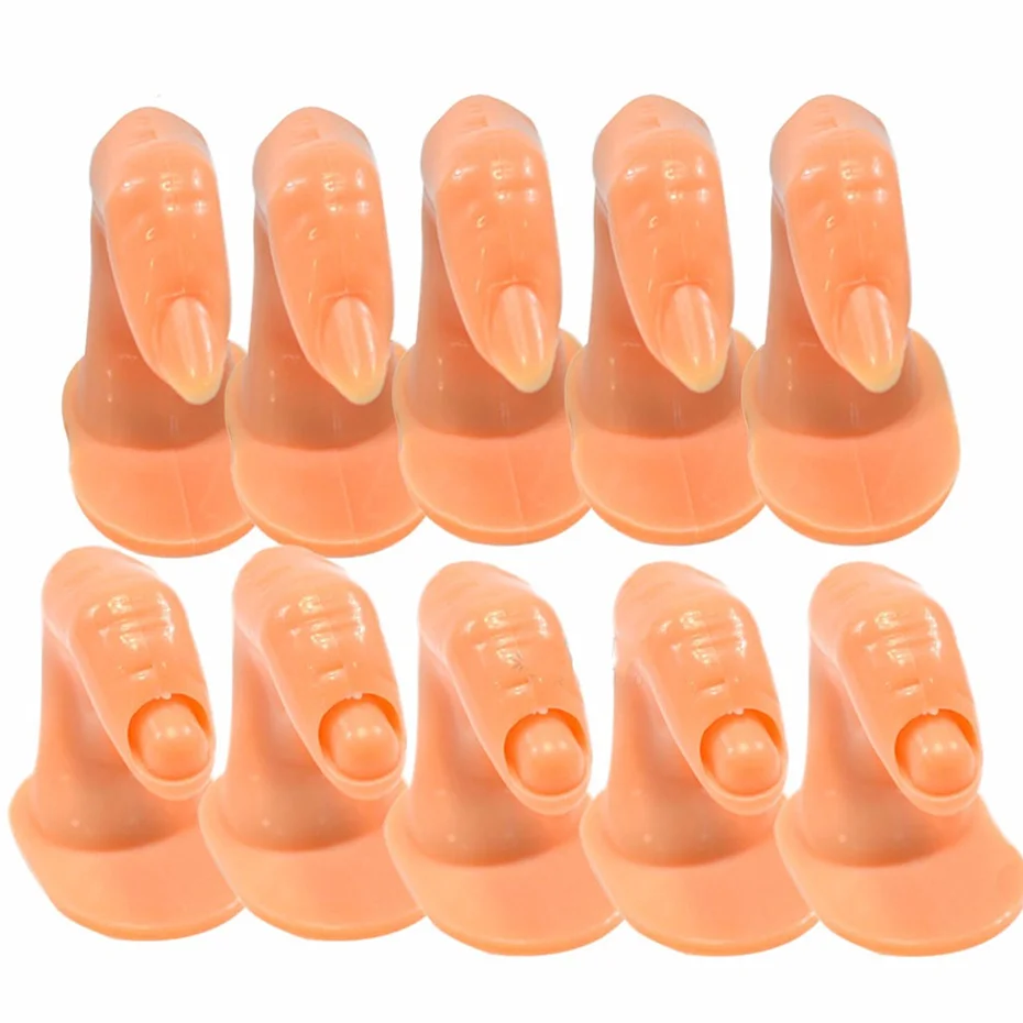 

5pcs Professional Fake Nail Art Model Practice Training Finger Manicure False Nail Tips Display Salon Tools NJ209x5