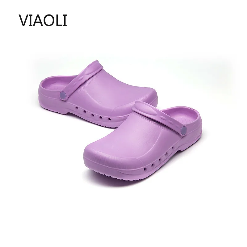VIAOLI Medical Shoes Surgical Shoes Doctor Nurse Anti-slip Protective Footwear Operating Room Laboratory Slippers Working Clog