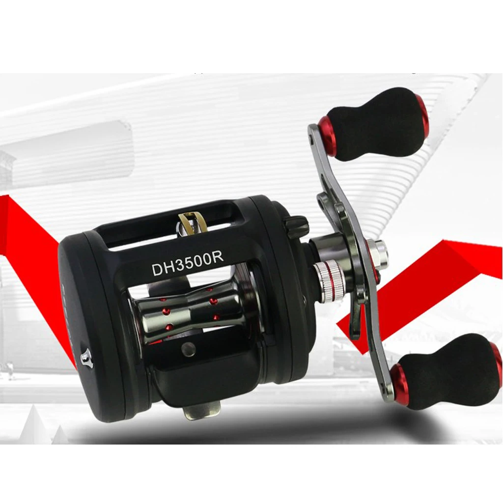 Big Game Trolling Round Baitcasting Reel 18+1 BB Level Wind Reel Saltwater 