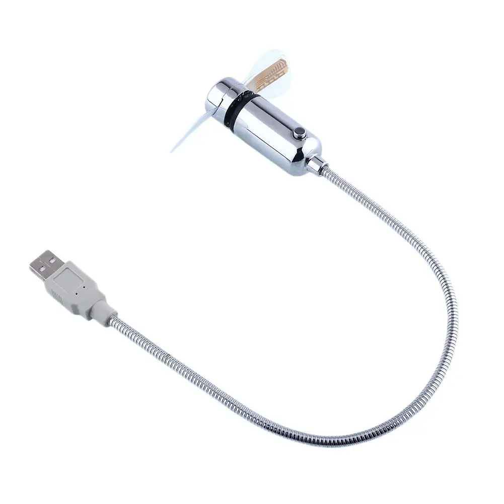 USB вентилятор мини вентиляторы для гаджета ПК светодиодный гусиная шея часы