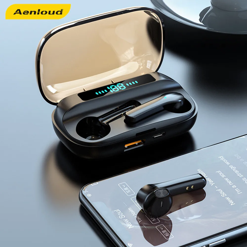 Aenloud Tws Touch Bluetooth 5 0 наушники 4D стерео водонепроницаемые беспроводные Встроенный