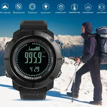 

HobbyLane NORTH EDGE APACHE Multifunctional Sports Intelligent Digital Watch Waterproof Watch for Outdoor Sports Camping Travel