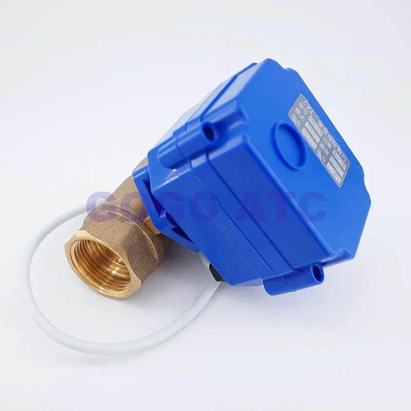 1 дюйм BSP DN25 220V AC латунный моторизованный шаровой клапан 2 ходовой Электрический