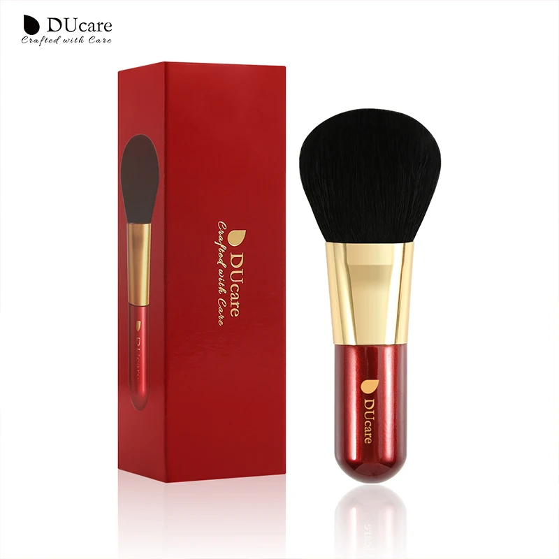

Ducare 1PCS Red Powder Brush Blush Makeup Brush for Large Coverage Loose Mineral Powder Soft Fluffy professional Makeup Brushes