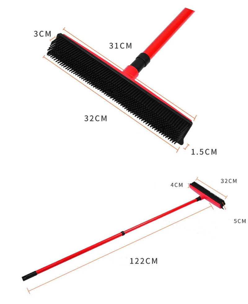 GOALONE толчок метла мягкая щетина резиновая метла ковер уборочная машина с Ракель чудо метла для домашних животных удаление волос бытовой пыли уборочная машина