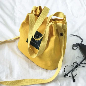 

1 PC Canvas Shoulder Bag College Japanese Korean Crossbody Messenger Bag Pouch Girls Travel Top-handle Hanbag Dropship New