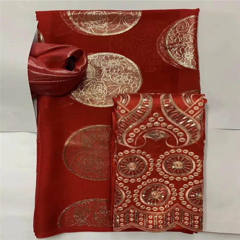 2+3.6+2 Yards Three-Piece Suit Silk Fabric 2022 High Quality Embroidery Printing Silk Fabric For Sewing Textile Material.N19 