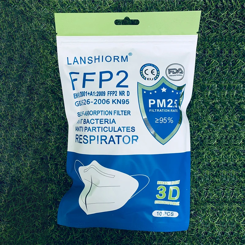 

10PCS KN95 Face Masks Dust Proof Anti Fog and Breathable 95% Filtration Mouth Masks 4 Layer Mouth Muffle Cover DROPPSHIPING