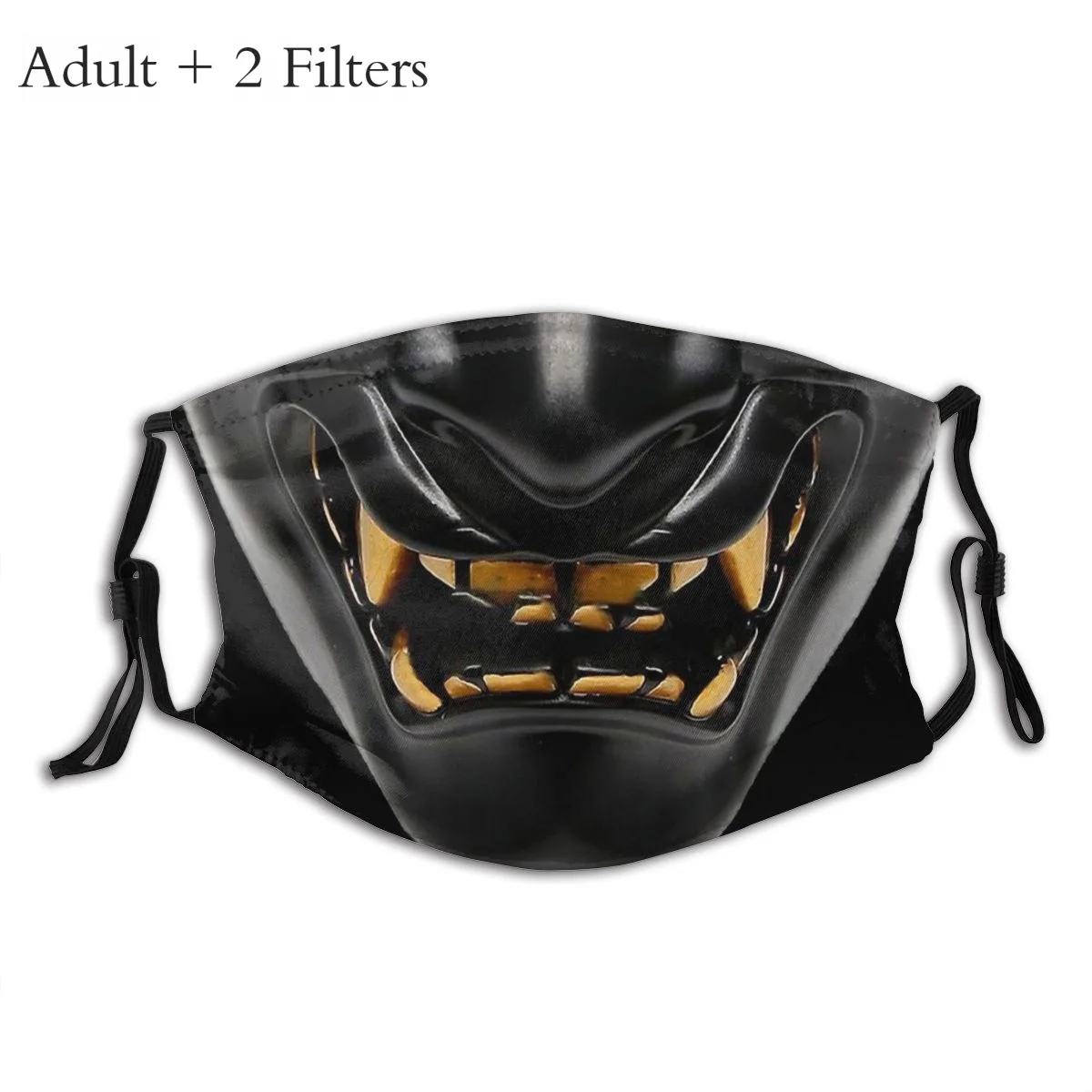 Oni Dark Samurai Unisex Mouth Cover Mask With Filters