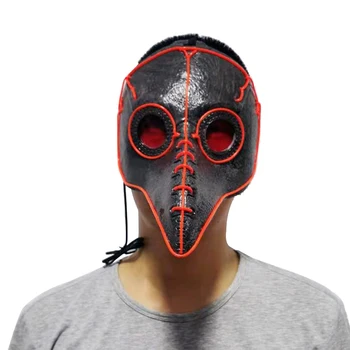 

New Halloween Mask Cosplay Waterproof Moistureproof Animal Doctor Cold Biue Light Plague Bird Beak Mask Decorative Mask Without