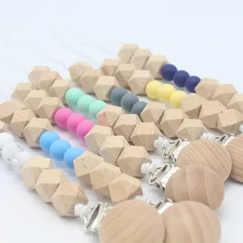 

Molar Pacifier Chain Food Grade Silicone Pacifier Clip Building Blocks Clip Drop-Preventing Chain Silicone Beads Baby Supplies