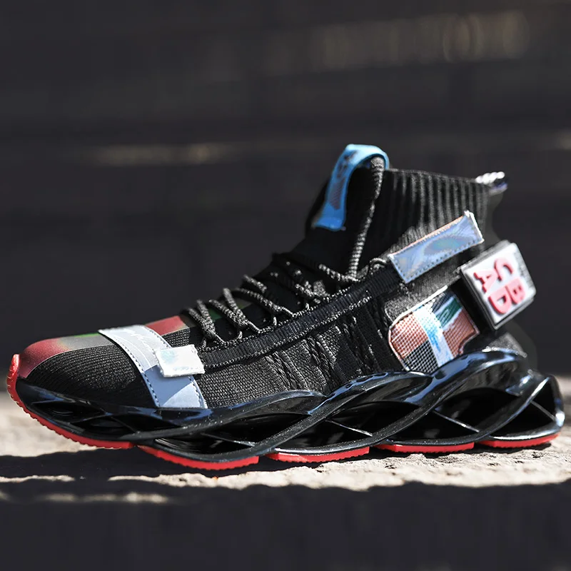 

Trend Breathable Men Running Shoes New Blade Cushioning Sports Shoes Comfortable Walking Jogging Training Gym Shoes Zapatillas