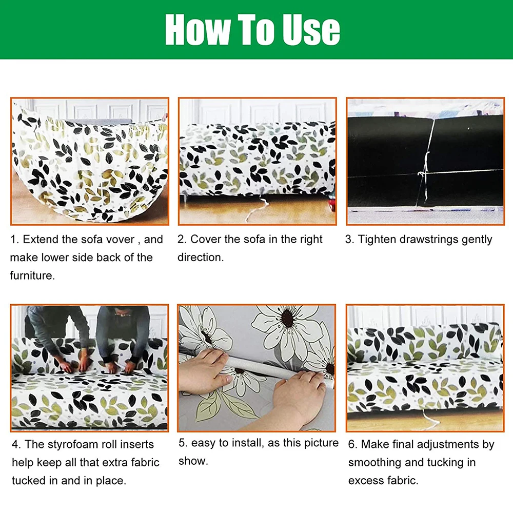 2.5m/5m Stretch Sofa Slipcover Foam Strip, Non Slip Foam Grips for Couch Slipcovers, Anti-Slip Foam Strip Gap Filler Foam Stick 5