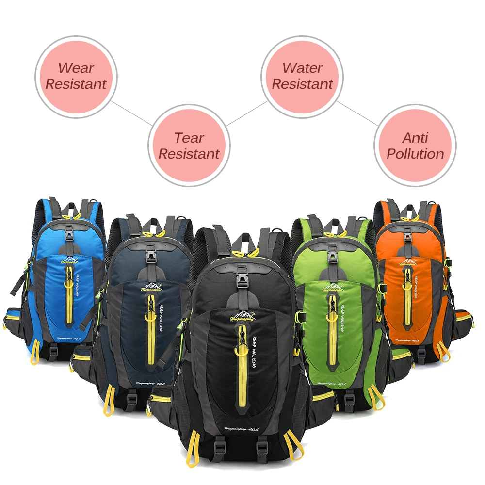 Водостойкий рюкзак для альпинизма 40л Спортивная Сумка На Открытом Воздухе Рюкзак Для Путешествий походный рюкзак женская походная сумка