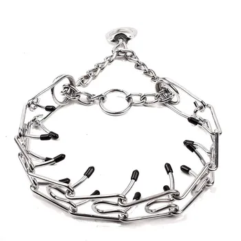 

Pet Products Dog Training Collar 45/50/55/60CM Pet Choke Chain Metal Adjustable Prong Pinch Choke Safety Control Detachable