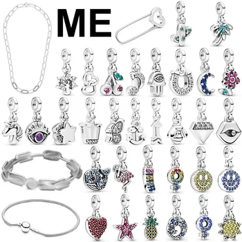 

Original 925 Sterling Silver PAN ME Series Pendant Necklace Bracelet with Original Engraved Woman Jewelry Gift Free Shipping