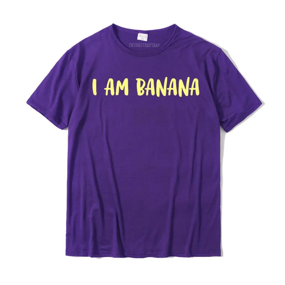 Design Printed Mens Top T-shirts Dominant Father Day Short Sleeve Round Collar Pure Cotton Tops T Shirt Street Tops Shirt I Am Banana Funny Yellow Tropical Fruit Lover Novelty Gift Pullover Hoodie__MZ23106 purple