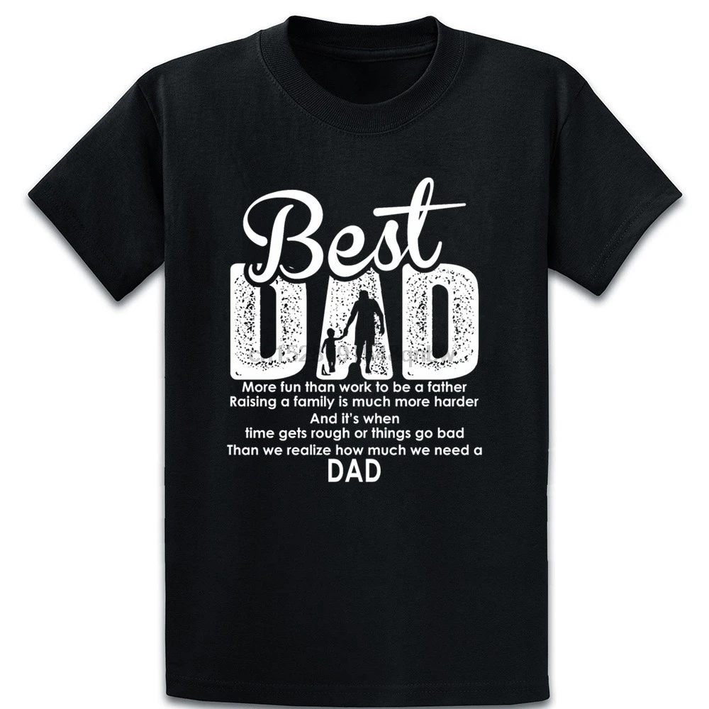 Best Dad T Shirt Famous Summer Custom Tee Family O-Neck Letter Basic | Мужская одежда