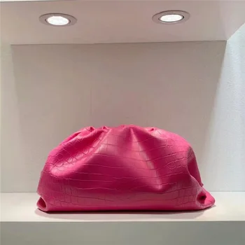 

Luxury Brand Style Women Bags Alligator Cowhide Pouch Cloud Bag Handbag Genuine Leather Day Clutches for Women 2020 High Quality