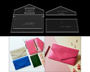 

Handmade leather goods DIY leather production passport holder wallet clutch bag acrylic design version pattern drawing pattern