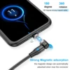 Магнитный USB-кабель GTWIN для зарядки iPhone, зарядное устройство с поворотом на 540 градусов, кабель USB Type-C для Xiaomi, Samsung, Магнитный зарядный кабель ... ► Фото 2/6