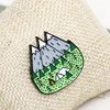 Earth Travel Adventure Mountain Forest Enamel Pin Earth Heart Explore Nature Button Badge Brooches for Women Men Outdoorsy Gifts ► Photo 3/6