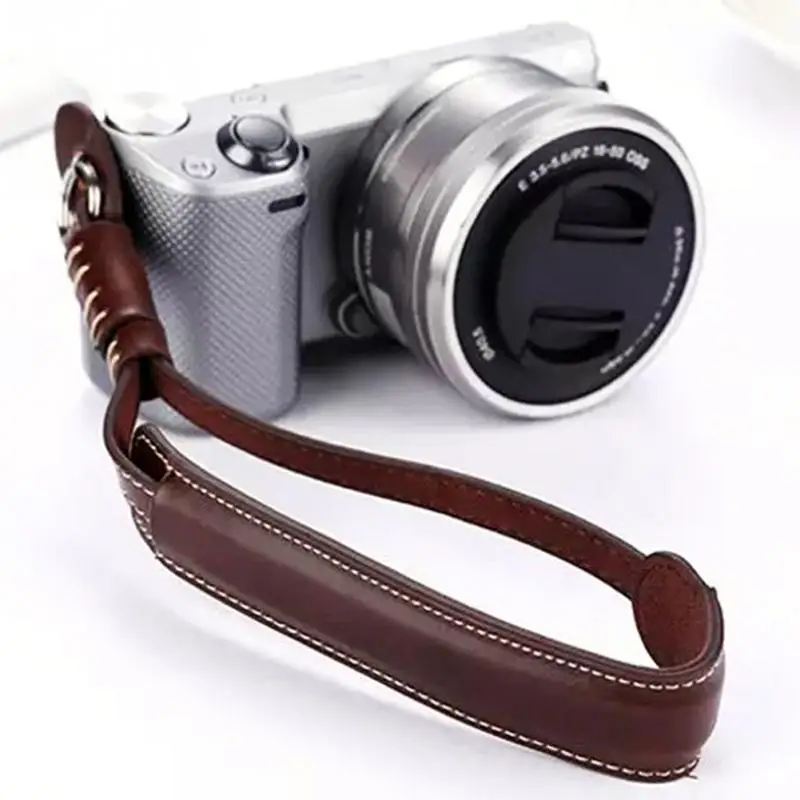 Искусственная кожа+ нейлоновая камера ремешок на запястье для Canon Pentax камер SLR, DSLR