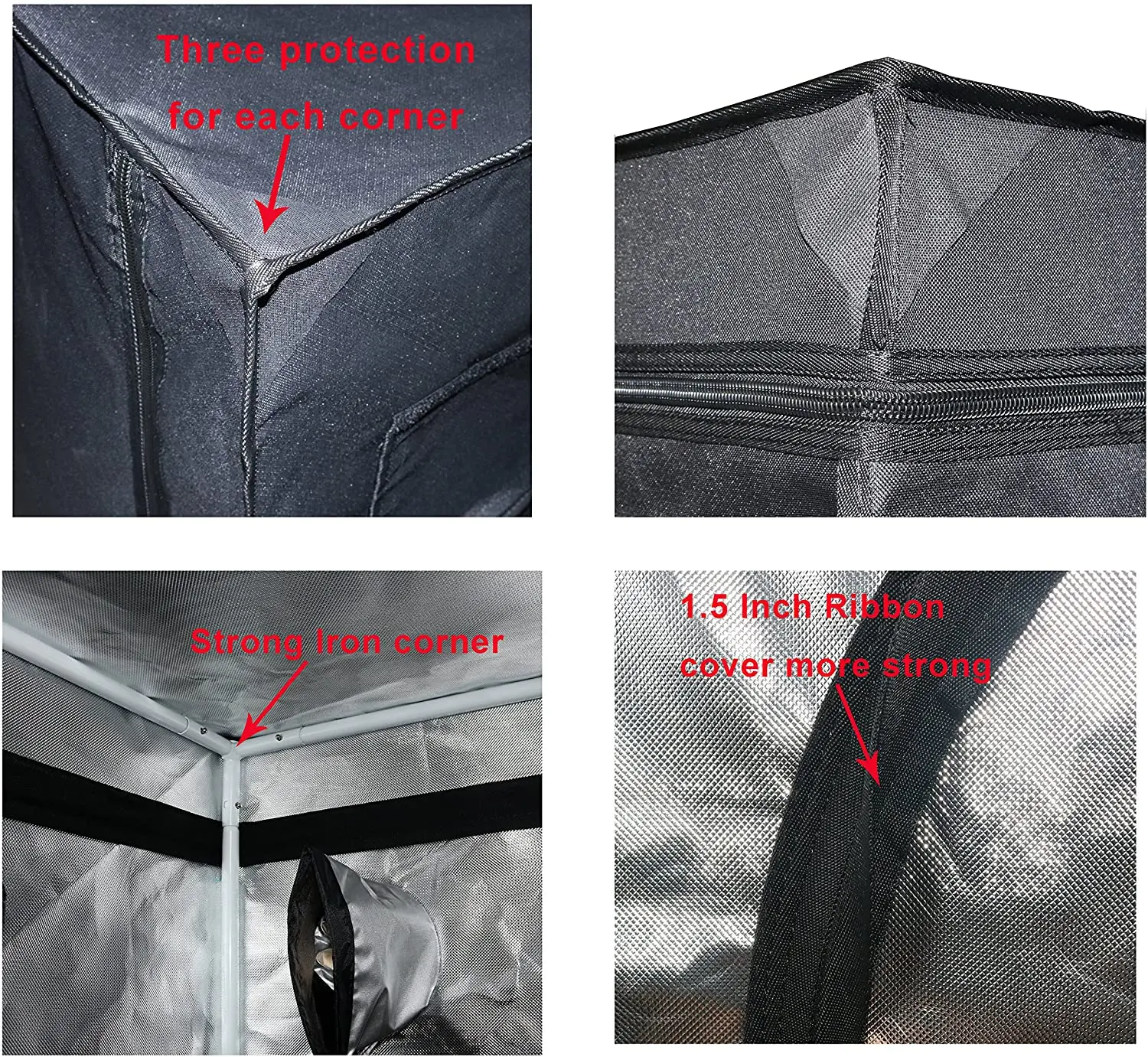 Description Picture 6 of itemLed grow ligh Grow Tent, 96“X48 X78 Plant Growing Tents 600D Mylar Hydroponic Indoor Grow Tent t Kit Bag & Floor Tray