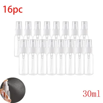 

16pcs 30ml Empty Spray Bottle Portable Travel Plastic Perfume Atomizer Bottles Makeup Spray Container Women's Makeup Accessories