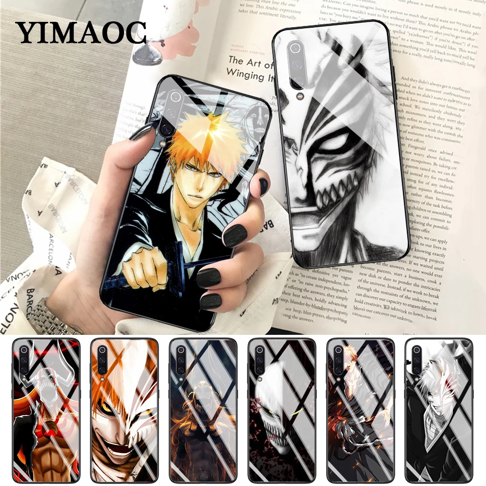 YIMAOC bleach ichigo hollow Mask Top Detailed Glass Case for Xiaomi Redmi 4X 6A note 5 6 7 Pro Mi 8 9 Lite A1 A2 F1 |