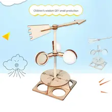 Girouette météo en bois faite maison, jouet d'expérimentation scientifique, jouets éducatifs faits à la main