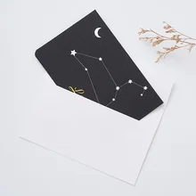 

20Pcs Twelve Constellation Series Letter Cards Black with 20Pcs Envelope Set Package Holiday Greeting Birthday Message Card