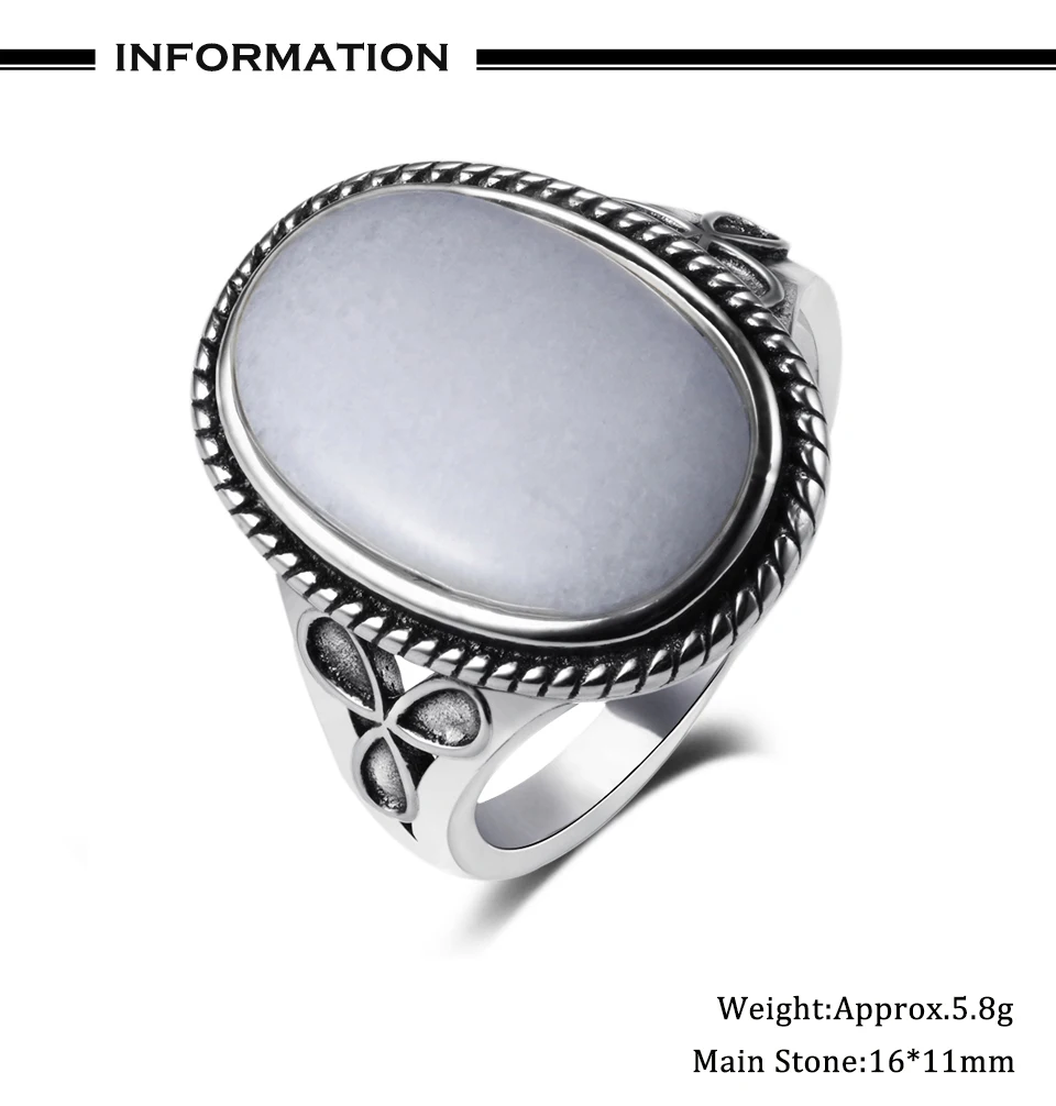 Овальное натуральное халцедоновое кольцо из серебра 925 пробы, свадебные украшения для помолвки для женщин, вечерние подарки на день Святого Валентина, хорошее ювелирное изделие
