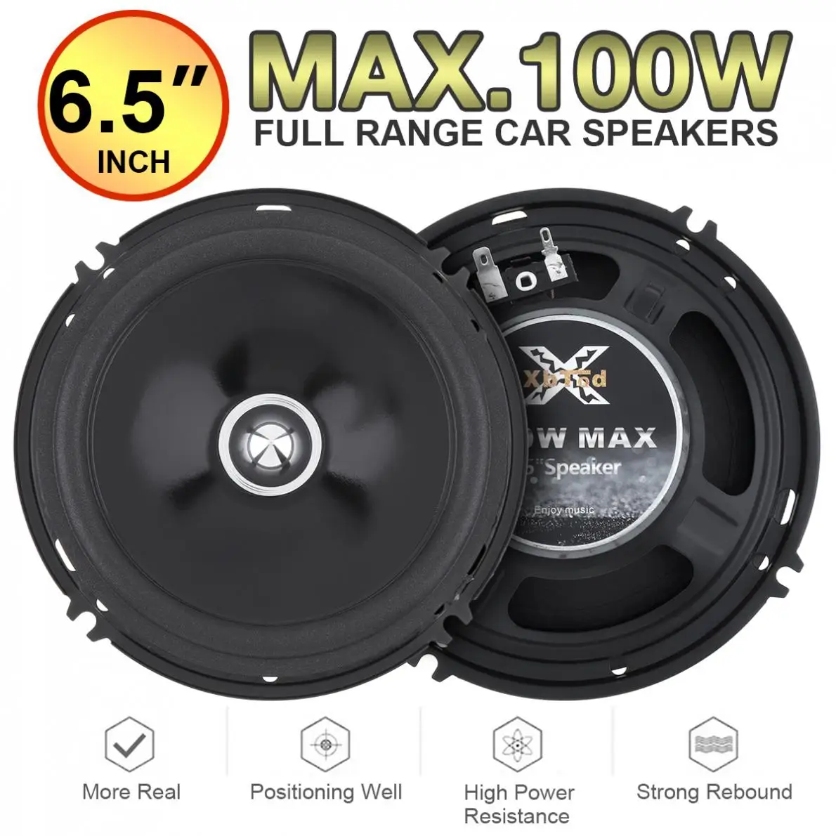 2pcs 100w 6.5 Inch Car Audio Speaker Universal Heavy Midbass Ultra
