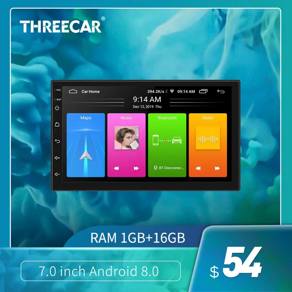 Автомагнитола 2 din 1024X600 мультимедийный плеер на Android с 7 дюймовым HD экраном
