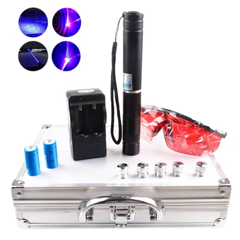 

High! 450nm military high power blue laser pointer flashlight laser sight range greater than 5000m combustible cigar / candle