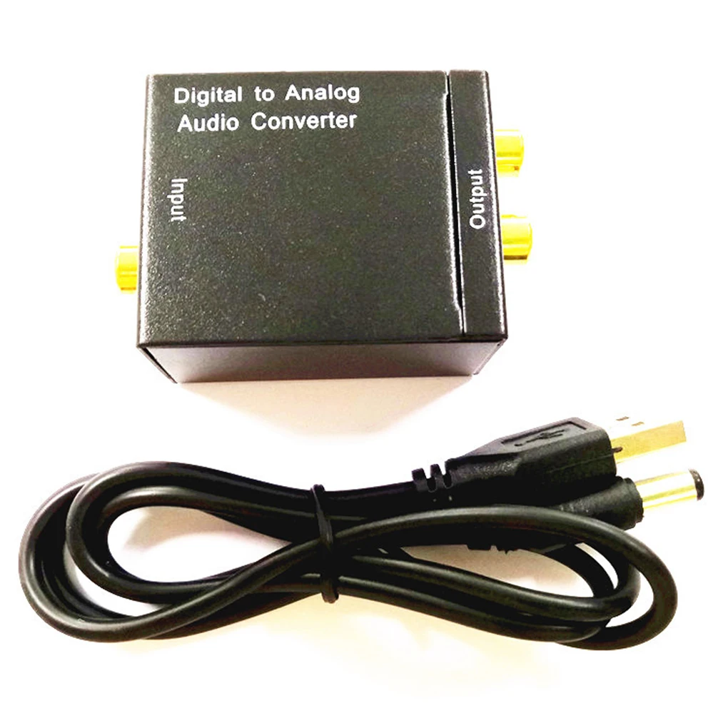 

new Optical Coaxial Toslink Digital to Analog Audio Adapter RCA L/R 3.5mm Output Port Fiber Optic Decoder Analog Audio Adapter