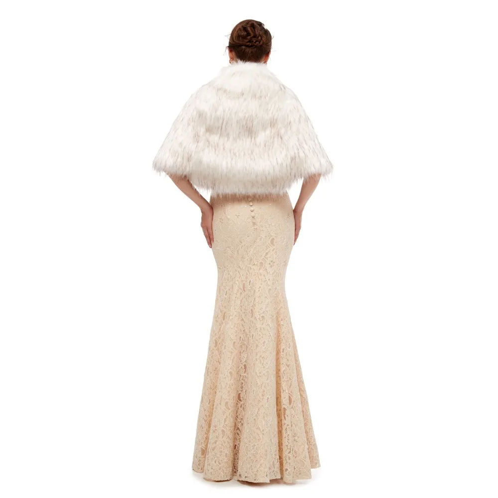 Женская свадебная Куртка болеро Теплая Зимняя вечерняя накидка палантины меховое свадебное пальто аксессуары для формальной вечеринки верхняя одежда