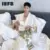 IEFB 2021 New Satin High-end Personality Korean Japanees Trend Robe Wearing Windbreaker Mid Length Men's Coat Black White 9Y6535