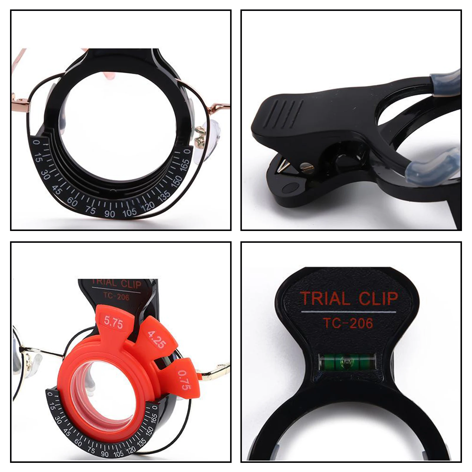 2x Optical Optometry Optician Test Trial Lens Frame Clip 0°-165° Scale Trial Frame Vision Check Optometry Optician Test