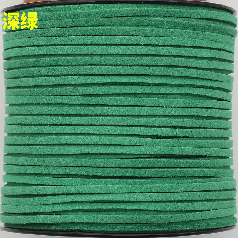 100 Yards Faux Suede Cord Leather Macrame Braided DIY Handmade Beading Bracelet Jewelry Making Flat Thread Flower wrapping Rope