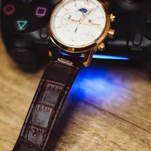 2021 nuevos relojes para hombre en este momento superior de la marca de lujo de cuero reloj de cuarzo Casual de los hombres deporte impermeable reloj Relogio Masculino + caja