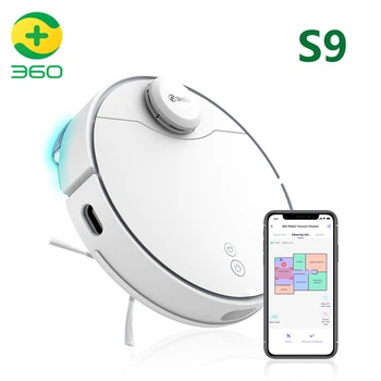 

Original 360 Robotic Vacuum Cleaner S9 Smart Robotic Vacuum Cleaner Pet Hair Hard Floor LDS Remote Control Mopping Sweeping