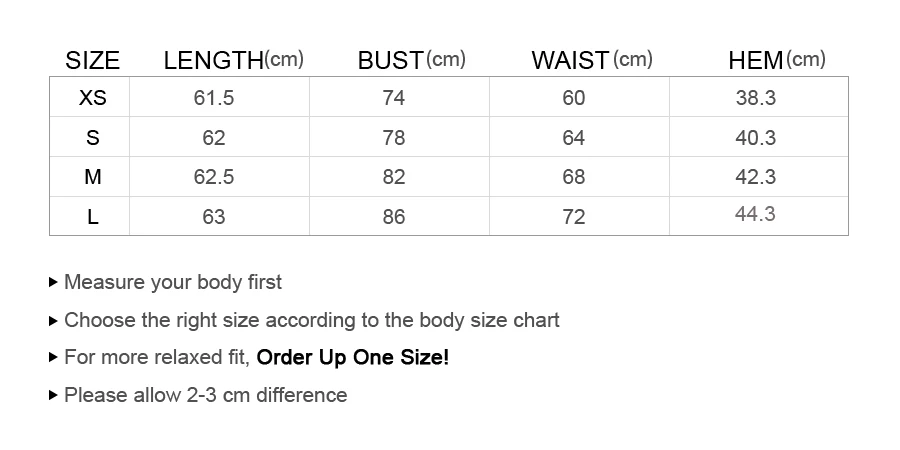 size chart 1副本